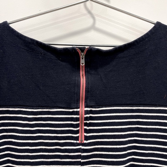Navy Striped GAP Woman Midi Short Sleeve Sweater Dress Dress - size L - Picture 5 of 5